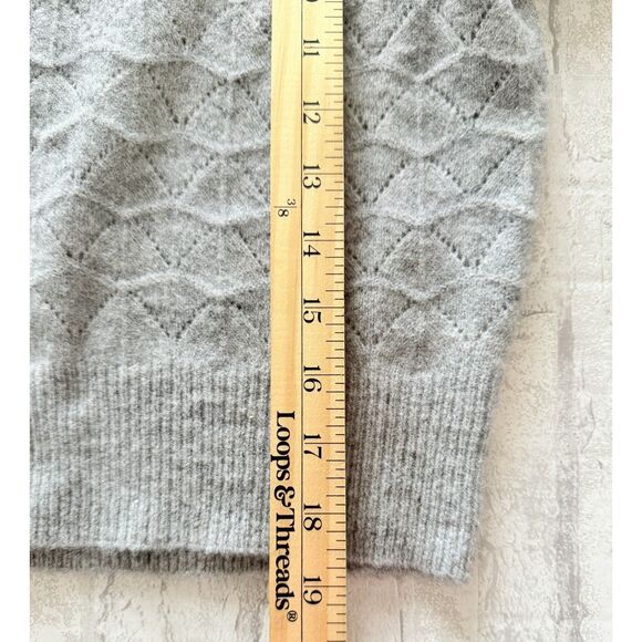 ASTR the Label Textured Turtleneck Wool Blend Light Gray Sweater Sz XS - Picture 8 of 9